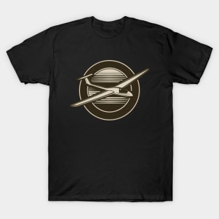 Glider Pilot Sailplane Biplane aerial floating soaring T-Shirt